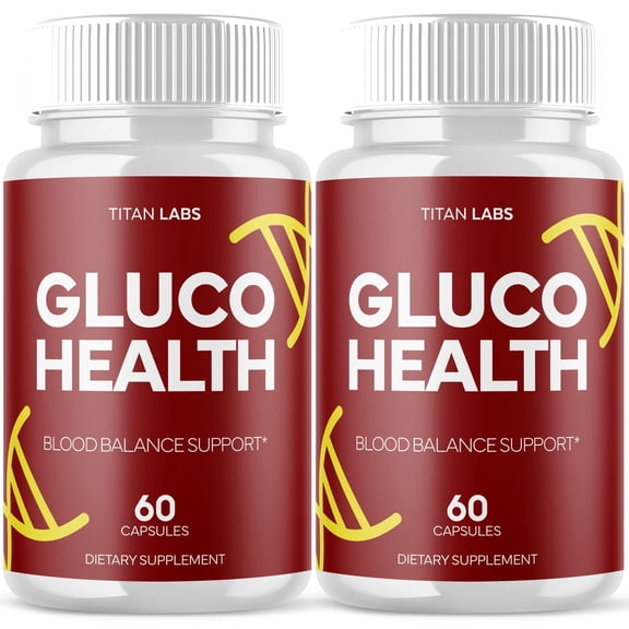 Gluco Health Advanced Formula Blood Support for Health and Wellness GlucoHealth 120 Capsules