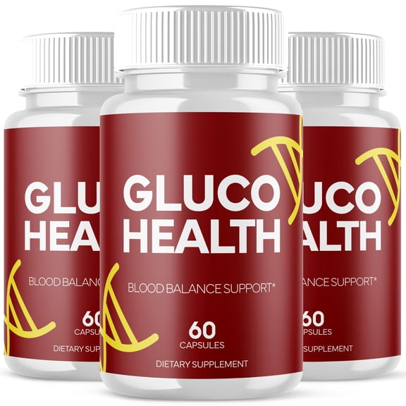 Gluco Health Blood Balance Support Pills Advanced Formula Vitamin Supplement GlucoHealth 180 Capsules