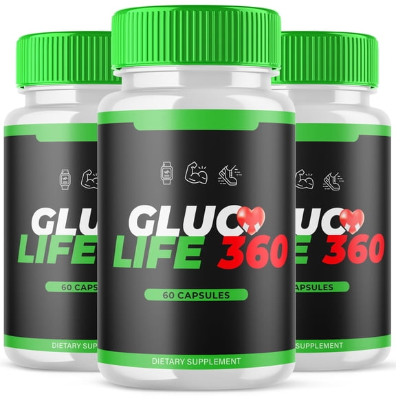 Gluco Life 360 Blood Balance Support Pills Advanced Formula Vitamin Supplement 180 Capsules