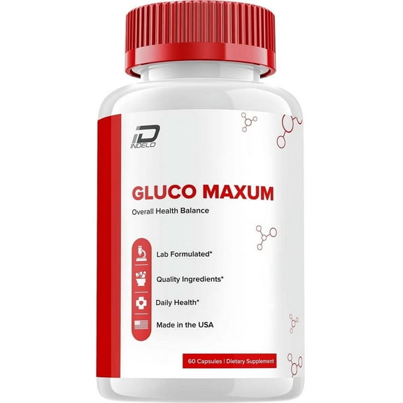 Gluco Maxum Capsules – Gluco Max Pills Advanced Supplement, All Natural, Glyco Maxum Maximum Strength Formula, Glycogen Support, 1 Pack, 60 Capsules