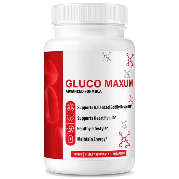 Gluco Maxum Capsules, Original GlucoMaxum Formula - Naturally Supports Healthy Circulation, Stable Levels and Energizes the Body, Official Review (60 Capsules)