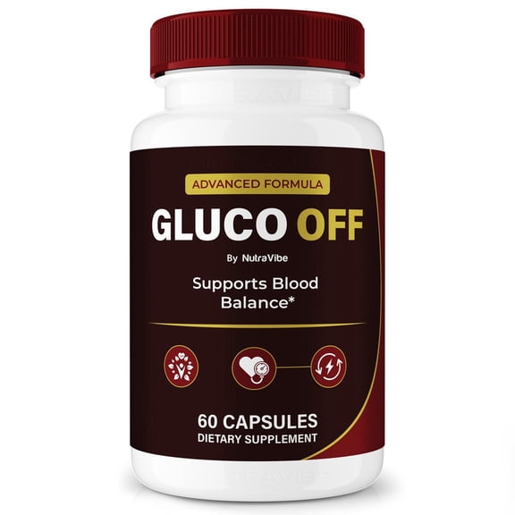 Gluco OFF – Original Formula with a Clean Blend to Support Healthy Circulation, Natural Energy & Balanced Levels | Just 2 Easy-to-Swallow Pills Daily (60 Capsules)
