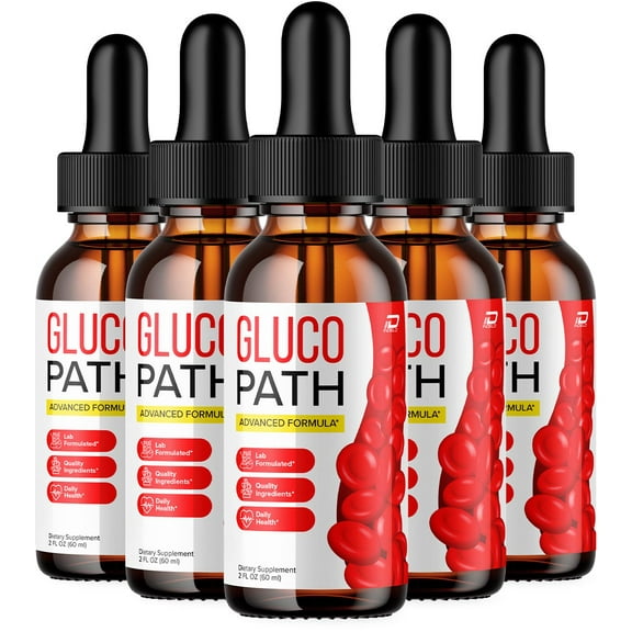 Gluco Path Drops Healthy Formula - GlucoPath Drops All Natural Healthy Levels, Extra Strength, Glucopath Reviews, 5 Pack, 5 Month Supply