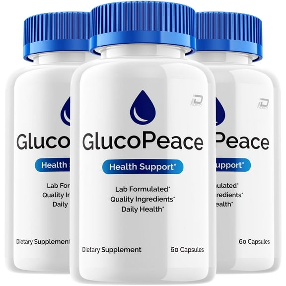 Gluco Peace Capsules GlucoPeace All Natural Glycogen Support, 3 Pack, 180 Capsules