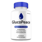Gluco Peace Capsules, GlucoPeace Pills Glycogen Support Supplement Maximum Strength All Natural, 30 Day Supply 1 Pack
