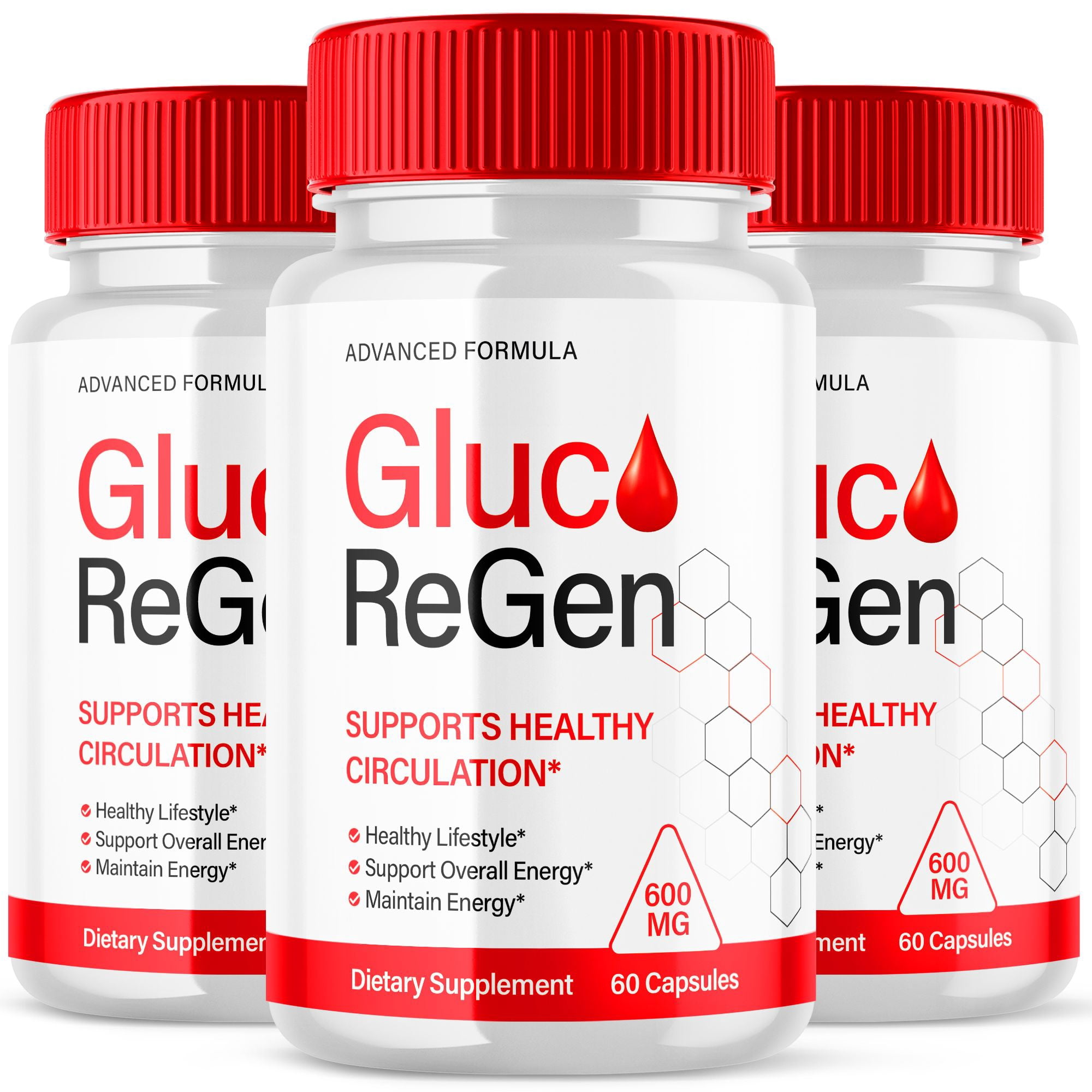 Gluco ReGen Advanced Glycogen Supplement All Natural Circulation Support 180 Capsules