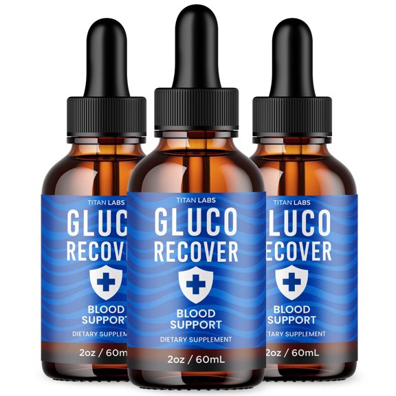 Gluco Recover Advanced Formula Drops Blood Balance Support Supplement GlucoRecover 90 Servings