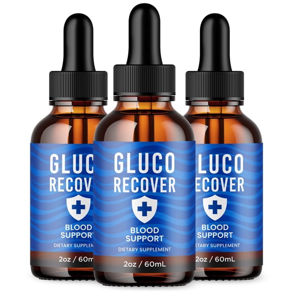 Gluco Recover Advanced Formula Drops Natural Support Supplement GlucoRecover 90 Servings