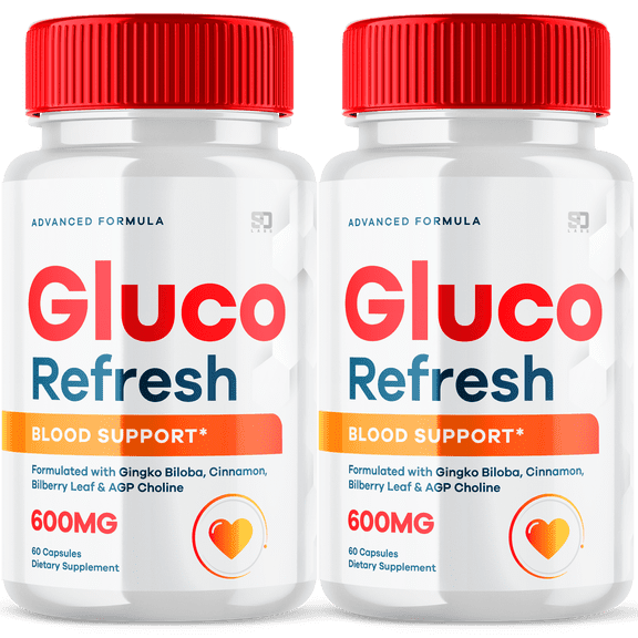 Gluco Refresh Advanced Blood Support Formula, Extra Strength Glycogen Supplement 120 Capsules