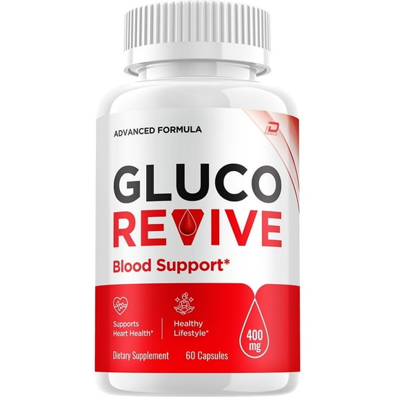 Gluco Revive Capsules GlucoRevive All Natural Formula to Maintain Healthy Levels, Glyco Optimizer, 60 Capsules