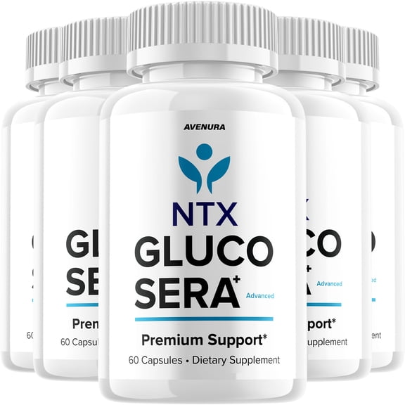 Gluco Sera Capsules   NTX GlucoSera Natural Blend Glycogen Formula for Health Support, 5 Pack, 300 Capsules