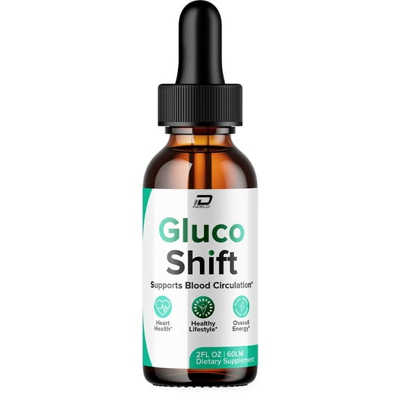 Gluco Shift Drops Blood Support Formula GlucoShift Liquid Healthy Heart, Extra Strength, 1 Supply