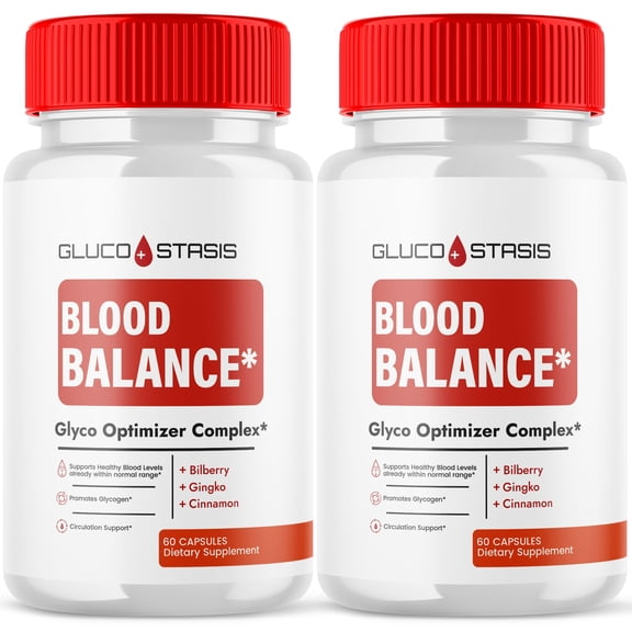 Gluco Stasis Blood Balance Support Pills Advanced Formula Vitamin Supplement GlucoStasis 120 Capsules