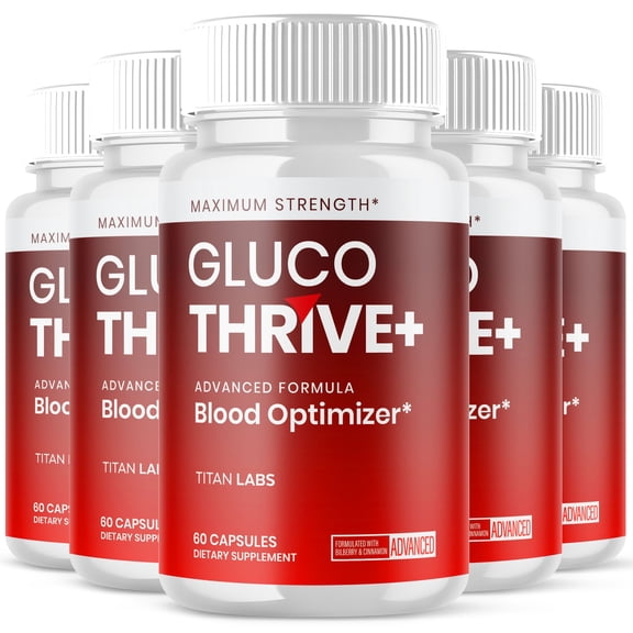 Gluco Thrive Advanced Formula Blood Support for Health and Wellness GlucoThrive 300 Capsules