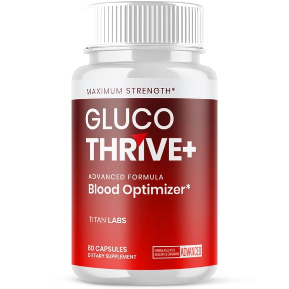 Gluco Thrive Advanced Formula Blood Support for Health and Wellness GlucoThrive 60 Capsules