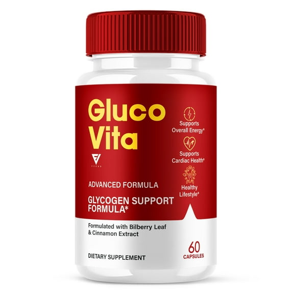 Gluco Vita Capsules GlucoVita Supplement, GlucoVita Glycogen Support Formula Overall Wellness Multivitamin (60 Capsules)