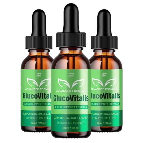 Gluco Vitalis Healthy Formula - GlucoVitalis All Natural Healthy Levels, Extra Strength, Gluco Vitalis Reviews, 3 Pack, 3 Month Supply