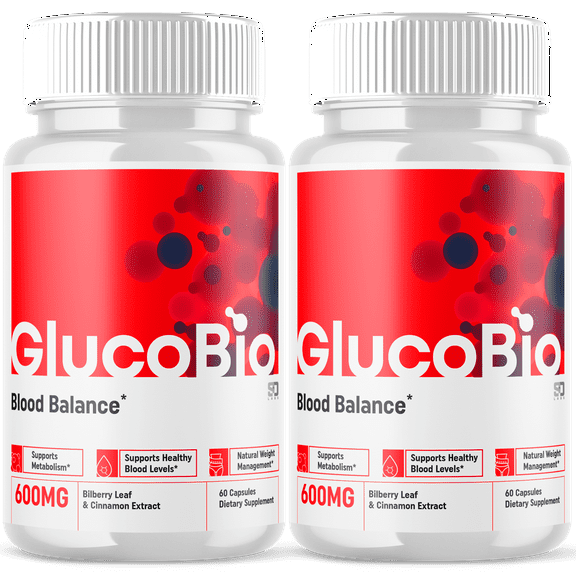 GlucoBio Advanced Blood Support Supplement 2 Pack