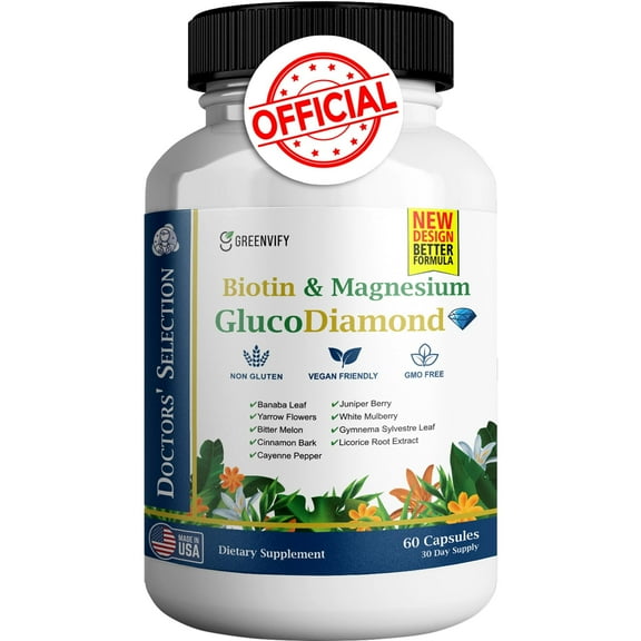 GlucoDiamond with Banana Leaf Extract, Vitamins E & C, Magnesium & Zinc