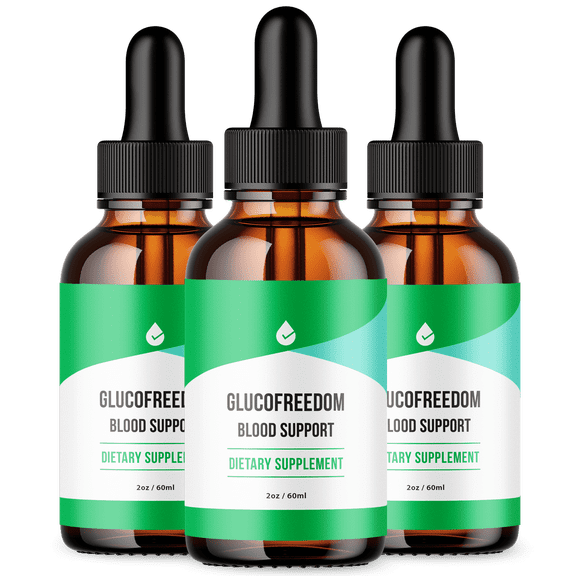 GlucoFreedom Advanced Formula Drops Natural Support Supplement Gluco Freedom 90 Servings