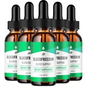 GlucoFreedom Drops Blood Formula Supplement - Advanced Formula Gluco Freedom Blood Droppers Advanced Support Supplement GlucoFreedom Maximum Strength Reviews 5 Pack - 300 ML