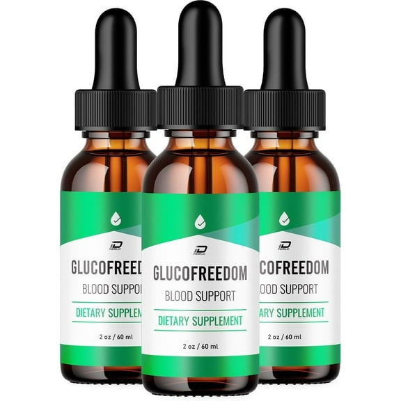 GlucoFreedom Drops Blood Formula Supplement - Advanced Formula Gluco Freedom Blood Droppers Advanced Support Supplement GlucoFreedom Maximum Strength Reviews 3 Pack - 180 ML