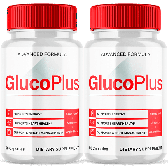 GlucoPlus Advanced Formula Pills All Natural Glyco Support Formula Gluco Plus 120 Capsules
