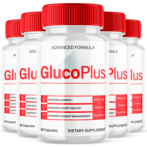 GlucoPlus Advanced Formula Pills All Natural Glyco Support Formula Gluco Plus 300 Capsules