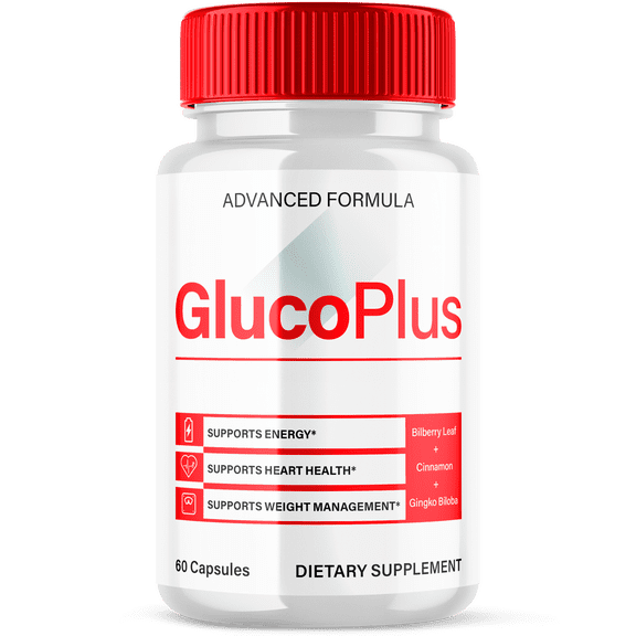 GlucoPlus Advanced Formula Pills All Natural Glyco Support Formula Gluco Plus 60 Capsules