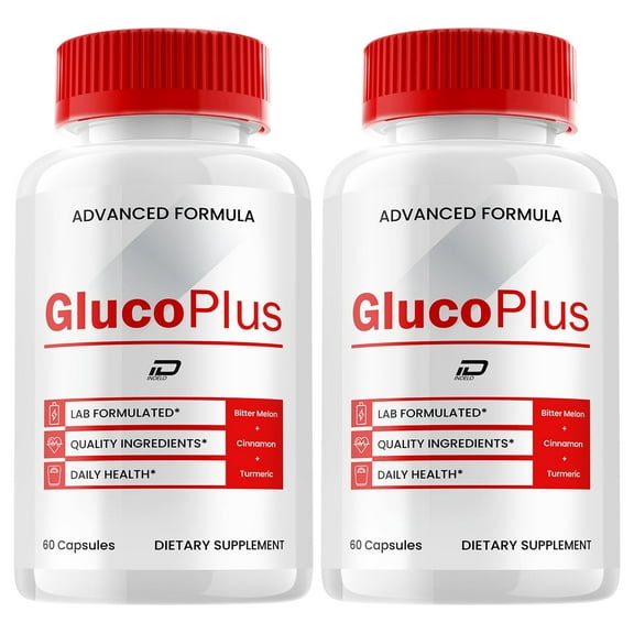 GlucoPlus Capsules Gluco Plus All Natural Glycogen Support, 2 Pack, 120 Capsules