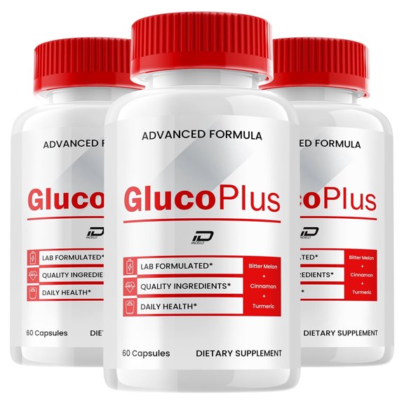 GlucoPlus Capsules  Gluco Plus All Natural Glycogen Support, 3 Pack, 180 Capsules