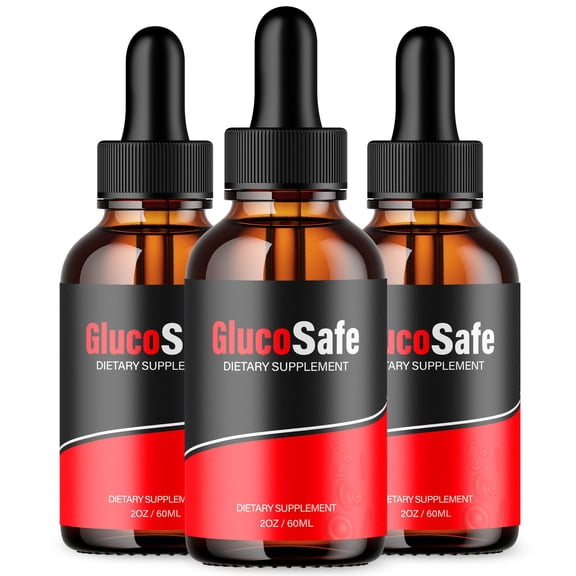GlucoSafe Advanced Formula Drops Natural Support Supplement Gluco Safe 90 Servings