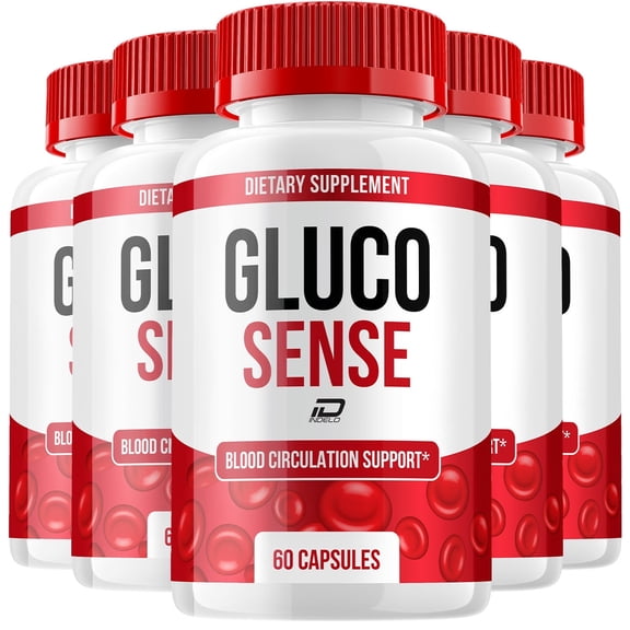 GlucoSense Capsules – Gluco Sense All Natural Glycogen Support, 5 Pack, 300 Capsules