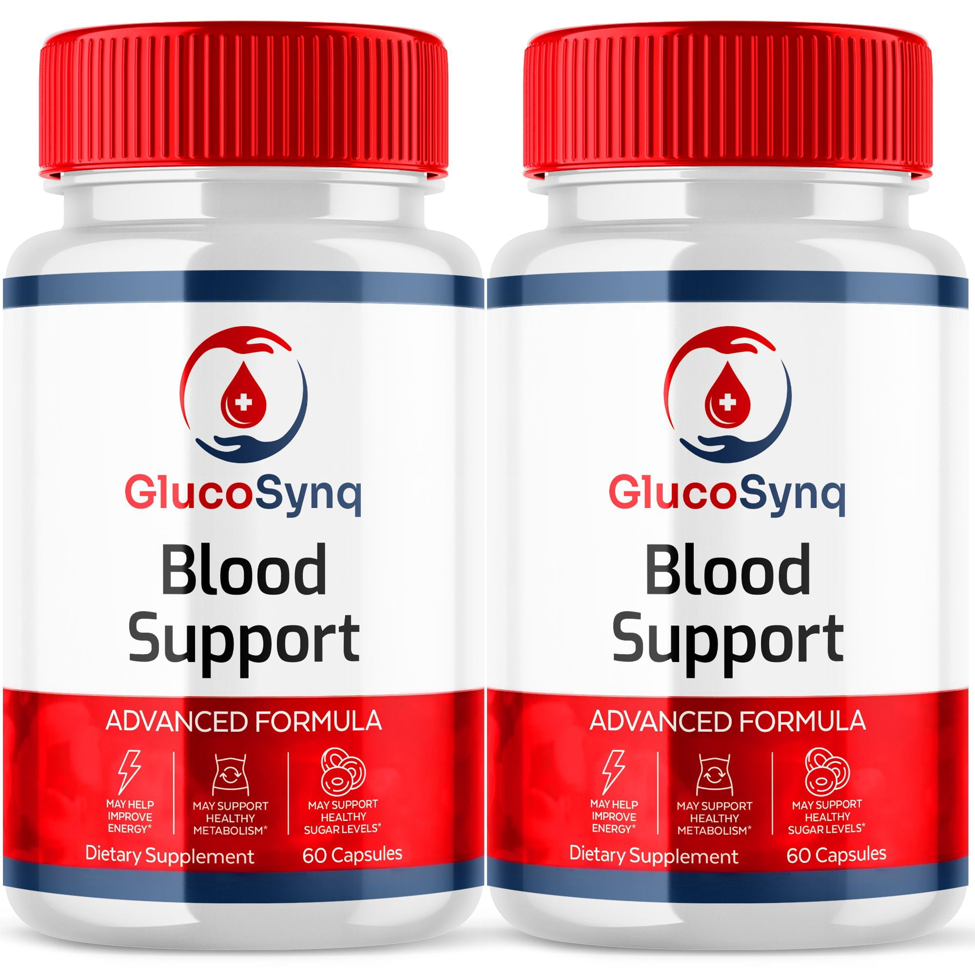 GlucoSynq Blood Support Advanced Formula Supplement Natural Ingredients 120 Capsules