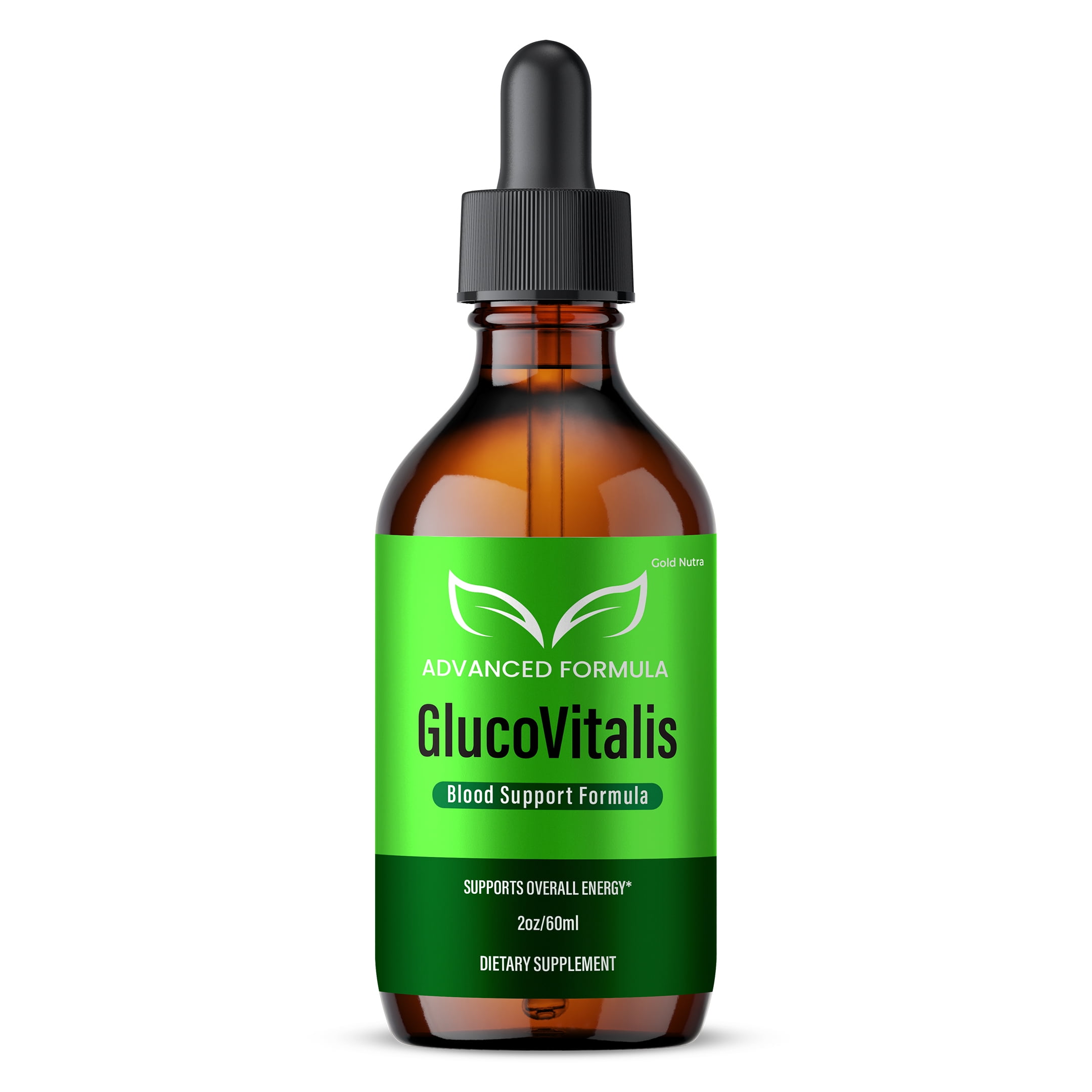 GlucoVitalis Drops Liquid Supplement, GlucoVitalis Supplement, All Natural Formula for Men and Women, Made in USA, Extra Strength (1 Pack)