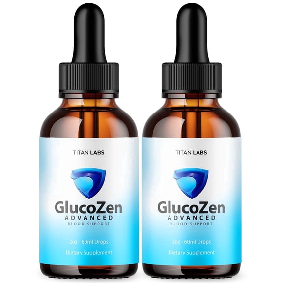 GlucoZen Advanced Formula Drops Blood Balance Support Supplement Gluco Zen Vitamins Taken Daily 2 Month Supply 60 Servings