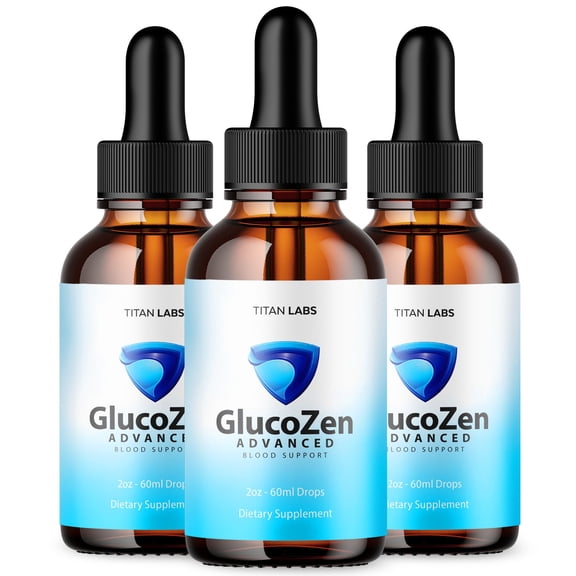 GlucoZen Advanced Formula Drops Blood Balance Support Supplement Gluco Zen 90 Servings