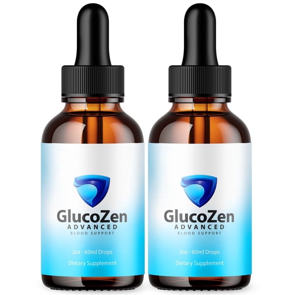 GlucoZen Advanced Formula Drops Natural Support Supplement Gluco Zen 60 Servings