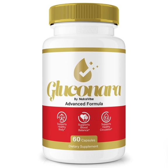 Gluconara  Original Formula with a Clean Blend to Support Healthy Circulation, Natural Energy & Balanced Levels | Just 2 Easy-to-Swallow Pills Daily (60 Capsules)