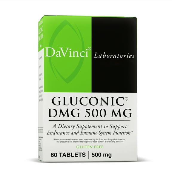 DaVinci Labs Gluconic DMG 500 mg - Support Immune System Function* - 60 Chewable Tablets