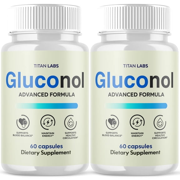 Gluconol Advanced Formula Blood Support for Health and Wellness Gluco Nol 120 Capsules