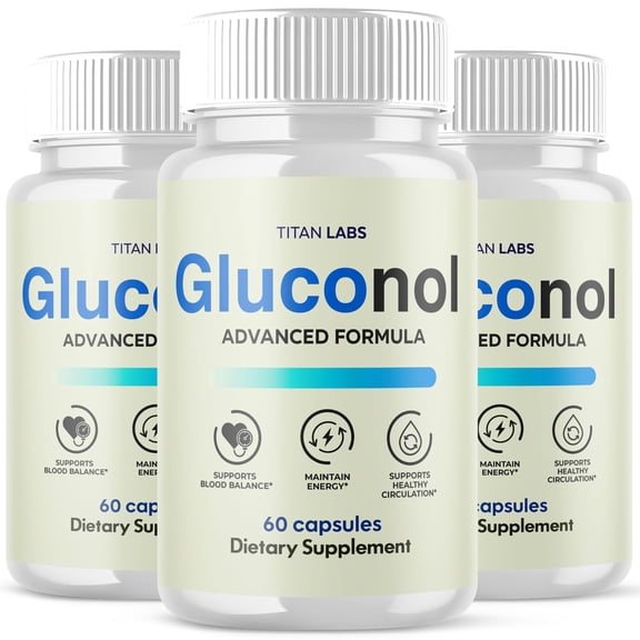 Gluconol Advanced Formula Blood Support for Health and Wellness Gluco Nol 180 Capsules