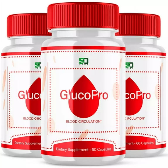 Glucopro Balance Circulation Capsules - Natural Blood Flow Formula (3 Pack)