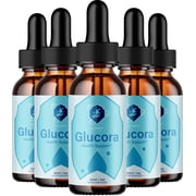 Glucora   Natural Liquid Formula Drops for Health Support 5 Bottle - 5 Month Supply