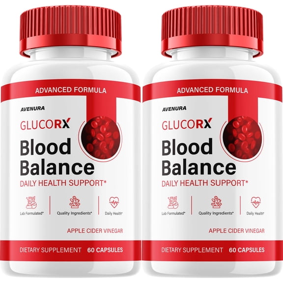 Glucorx Capsules Gluco-rx Natural Blend Glycogen Formula for Health Support, 2 Pack, 120 Capsules