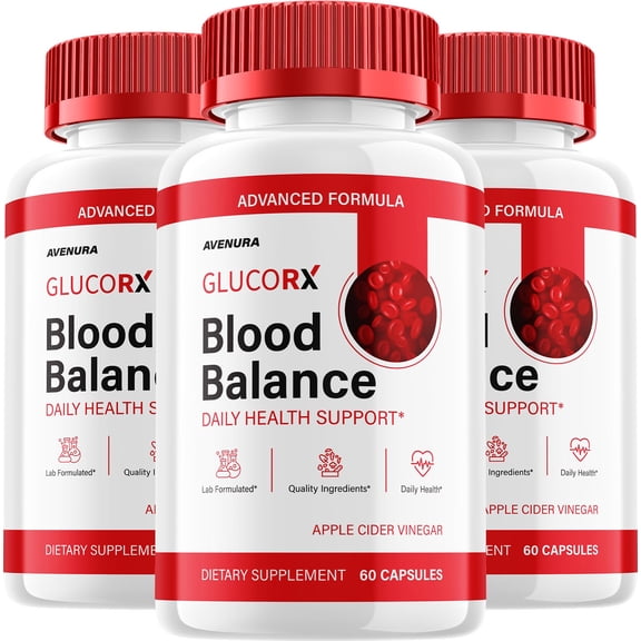 Glucorx Capsules Gluco-rx Natural Blend Glycogen Formula for Health Support, 3 Pack, 180 Capsules