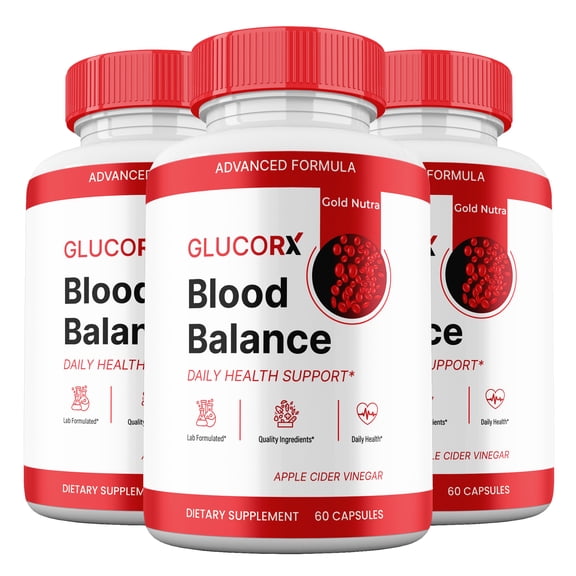 Glucorx Capsules, Gluco-rx Pills Glycogen Support Supplement Maximum Strength All Natural, 30 Day Supply (3 Pack)