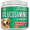 thumbnail image 1 of Glucosamine Chews for Dogs & Picky Eaters - Hip and Joint Chews for Dogs with Chondroitin, MSM & Omega-3 Fish Oil - Dog Supplement for Joint Pain Relief - Chicken Flavor - Made in USA - 120 Count, 1 of 6
