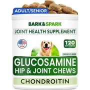 Glucosamine Chondroitin Dog Hip & Joint Supplement - Joint Pain Relief - Hip & Joint Chews for Dogs - Joint Support Large Breed - Senior Doggie Vitamin Pills Joint Health - (120 Treats - Chicken)