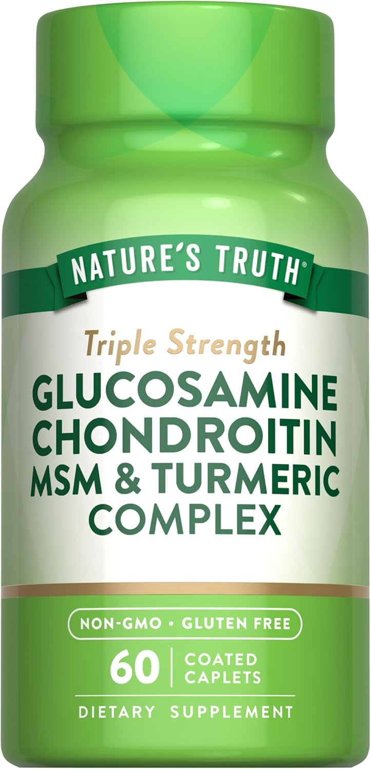 Glucosamine Chondroitin MSM Complex | 60 Caplets | Triple Strength | by Nature's Truth